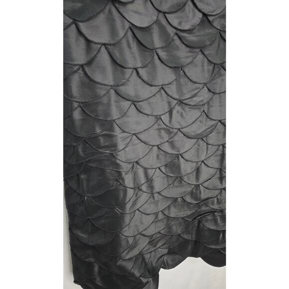 Rickie Freeman Teri Jon Black Silk Scalloped Knee Length Women's Skirt Size 6 - Picture 5 of 12